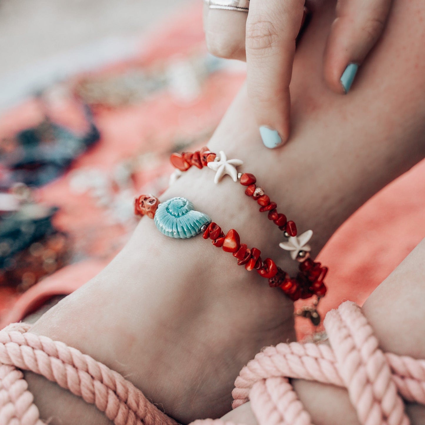 Anklets Smile & Shell Anklet