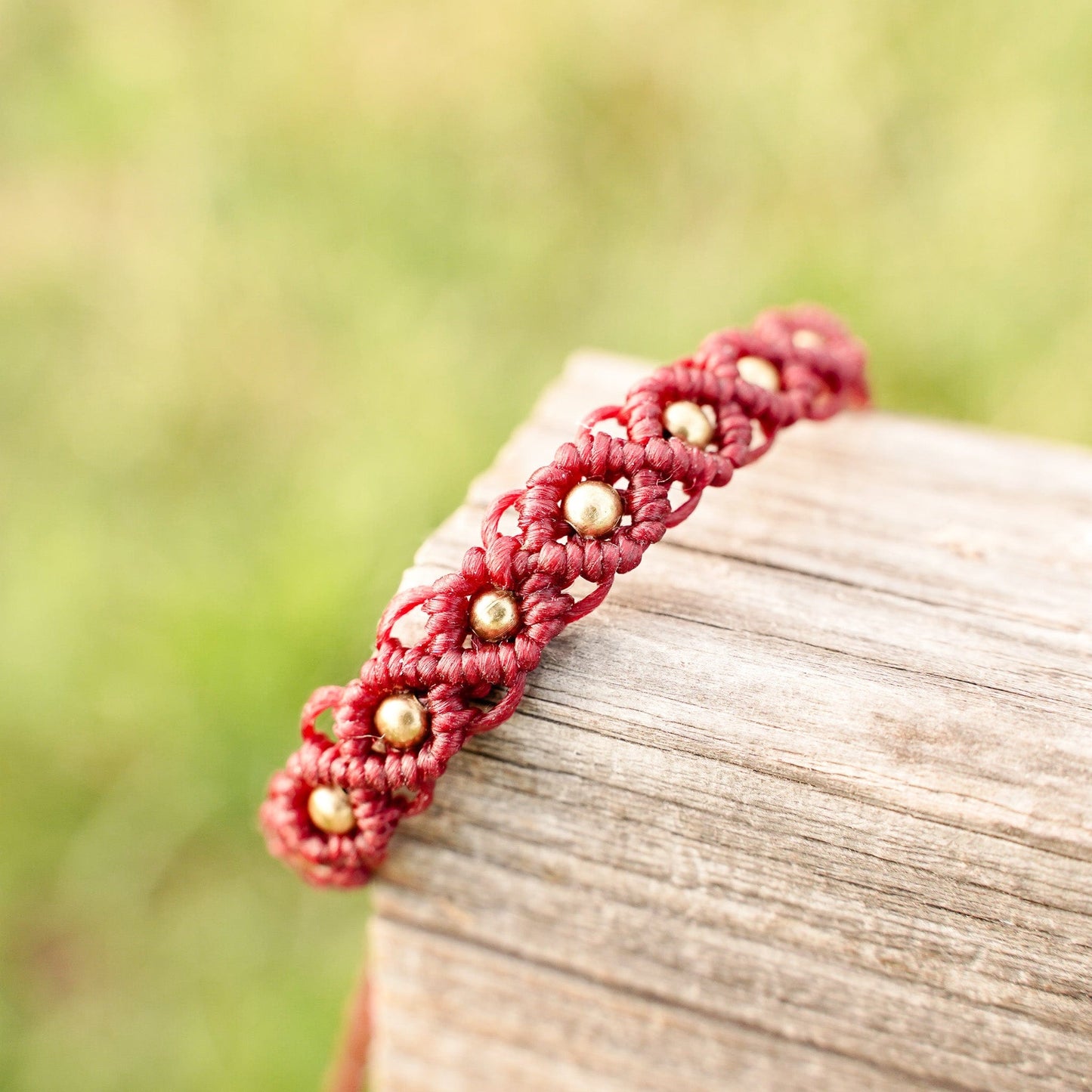 Bracelets Maroon Wine Nactar Gaia Bracelet