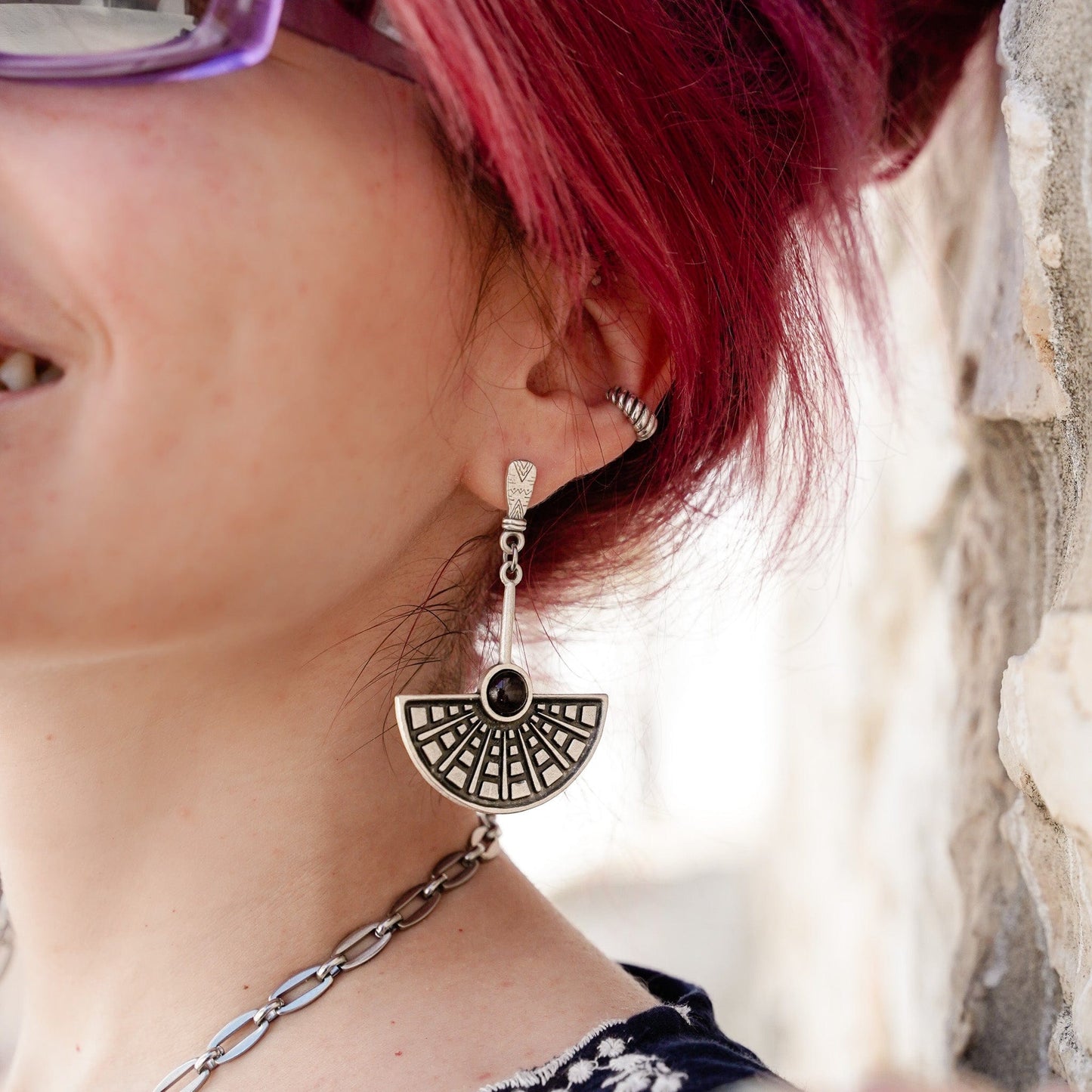 Earrings Flapper Fan Earrings