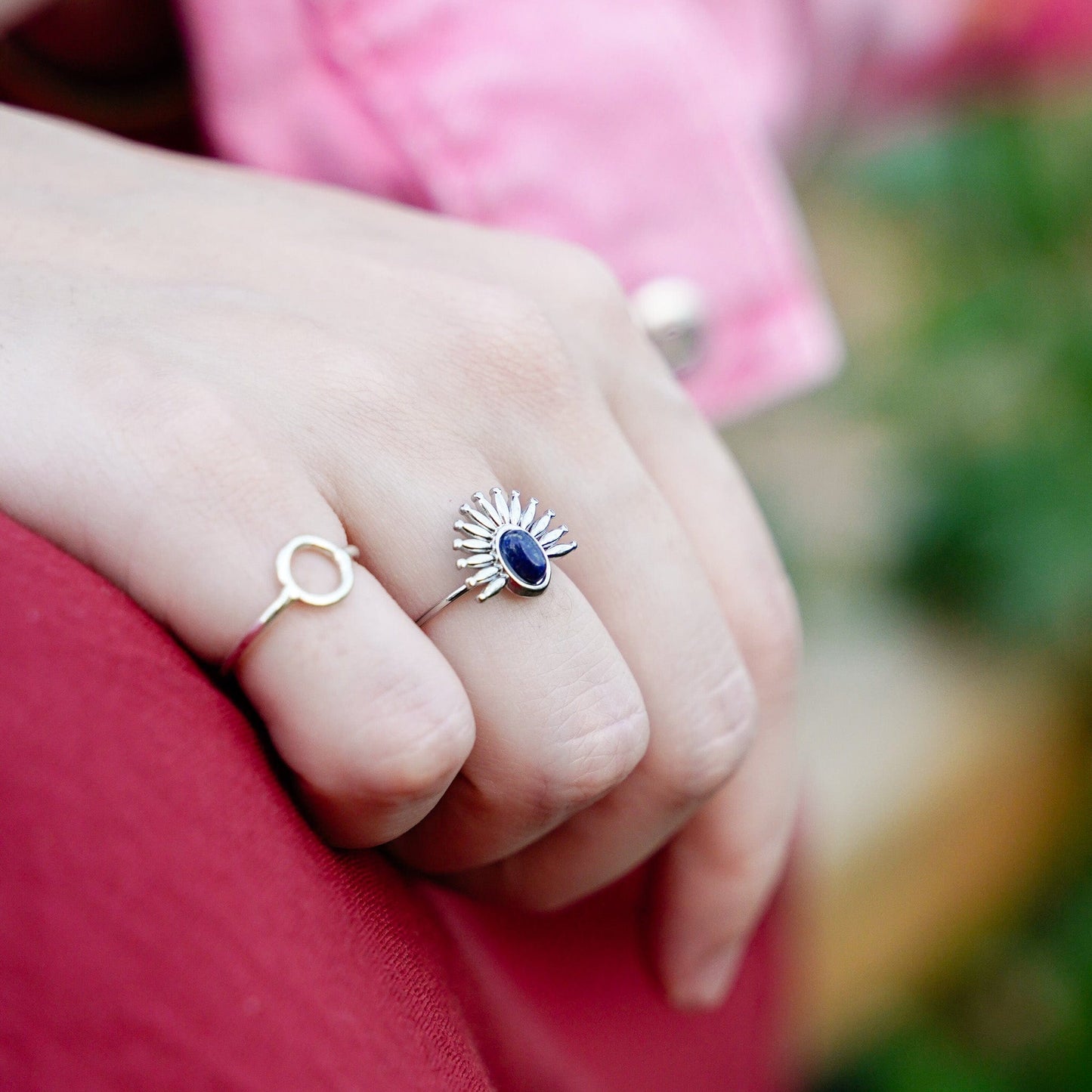 Ethnic ring Circle Silver Ring