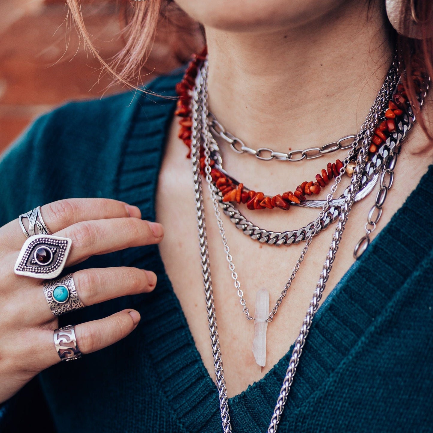 ethnic necklace Lux Chain Necklace