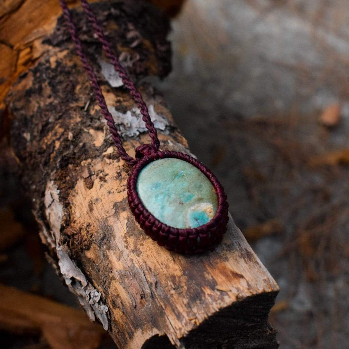 Macrame pedant Fuchsite Pendant
