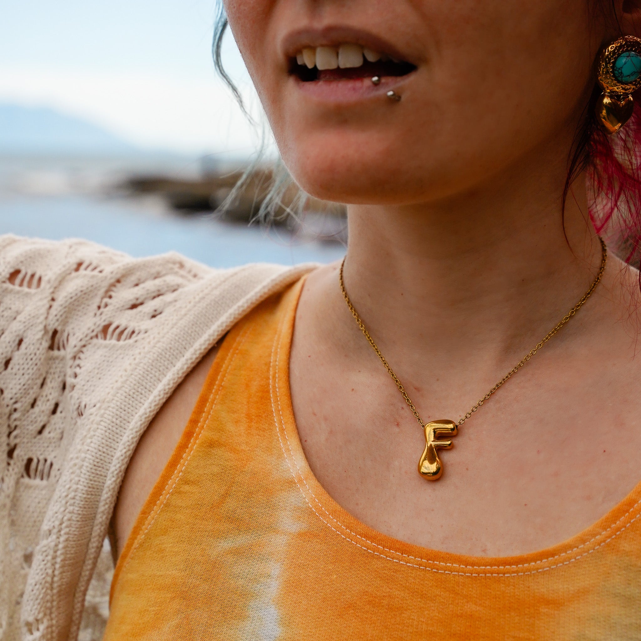 Monogram Gold Necklace