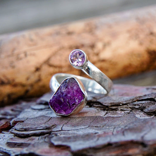 Double Amethyst Ring