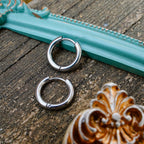 Earrings 10mm / Silver Easy Busy Hoops