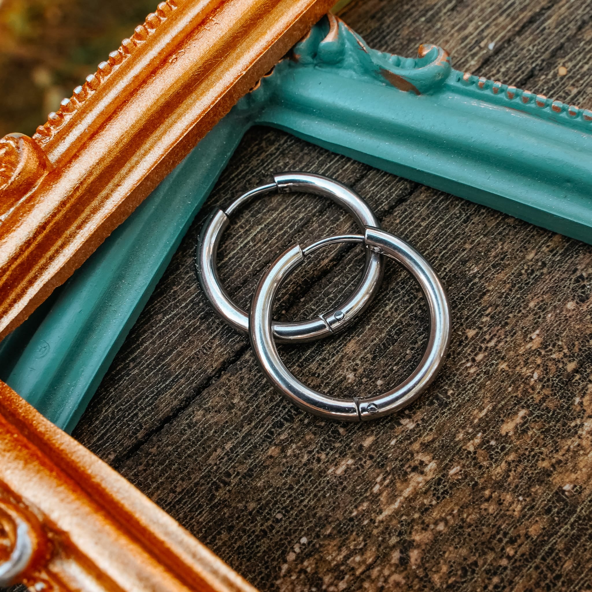 Earrings 16mm / Silver Easy Busy Hoops