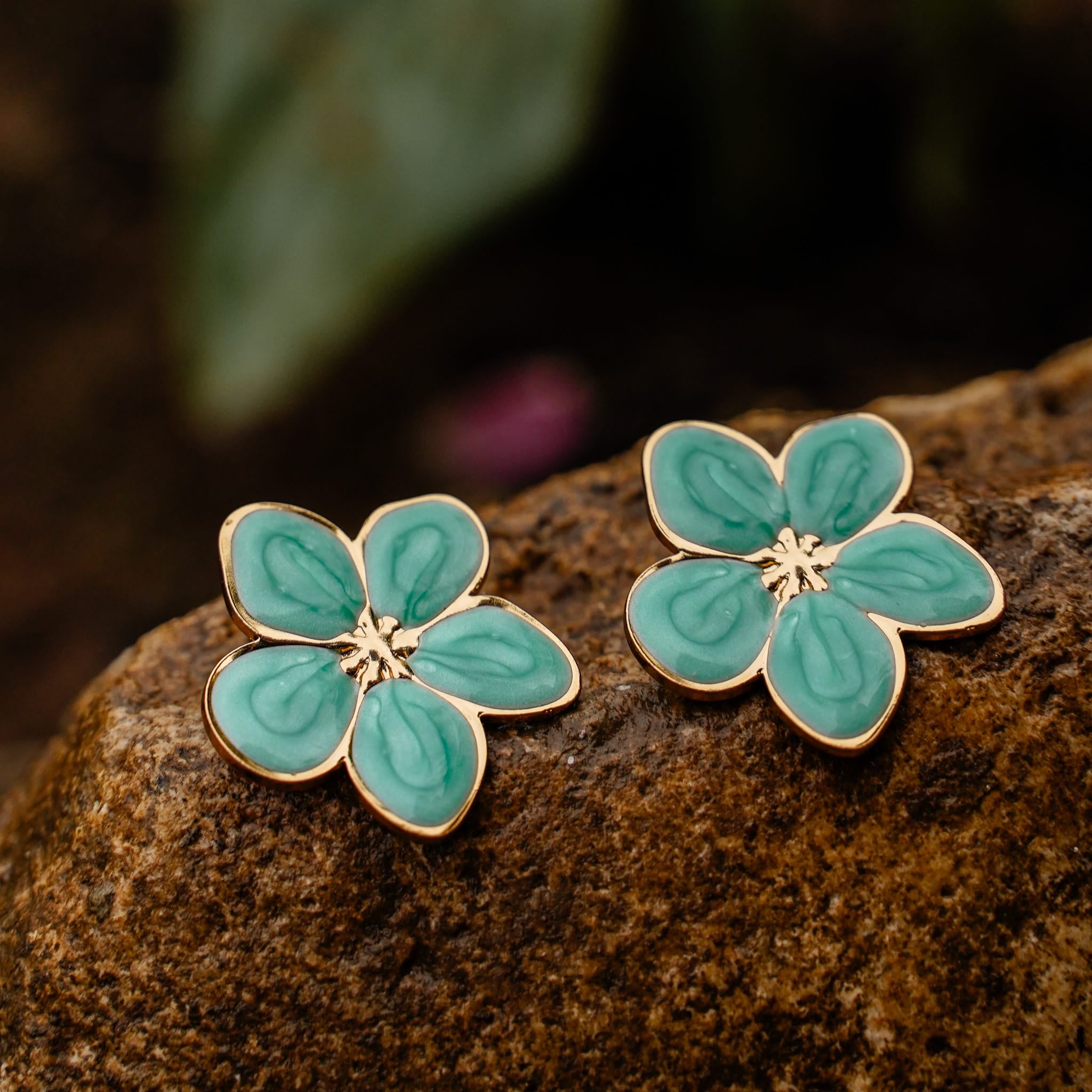 Earrings Aqua Bloom Sweeterner Earrings