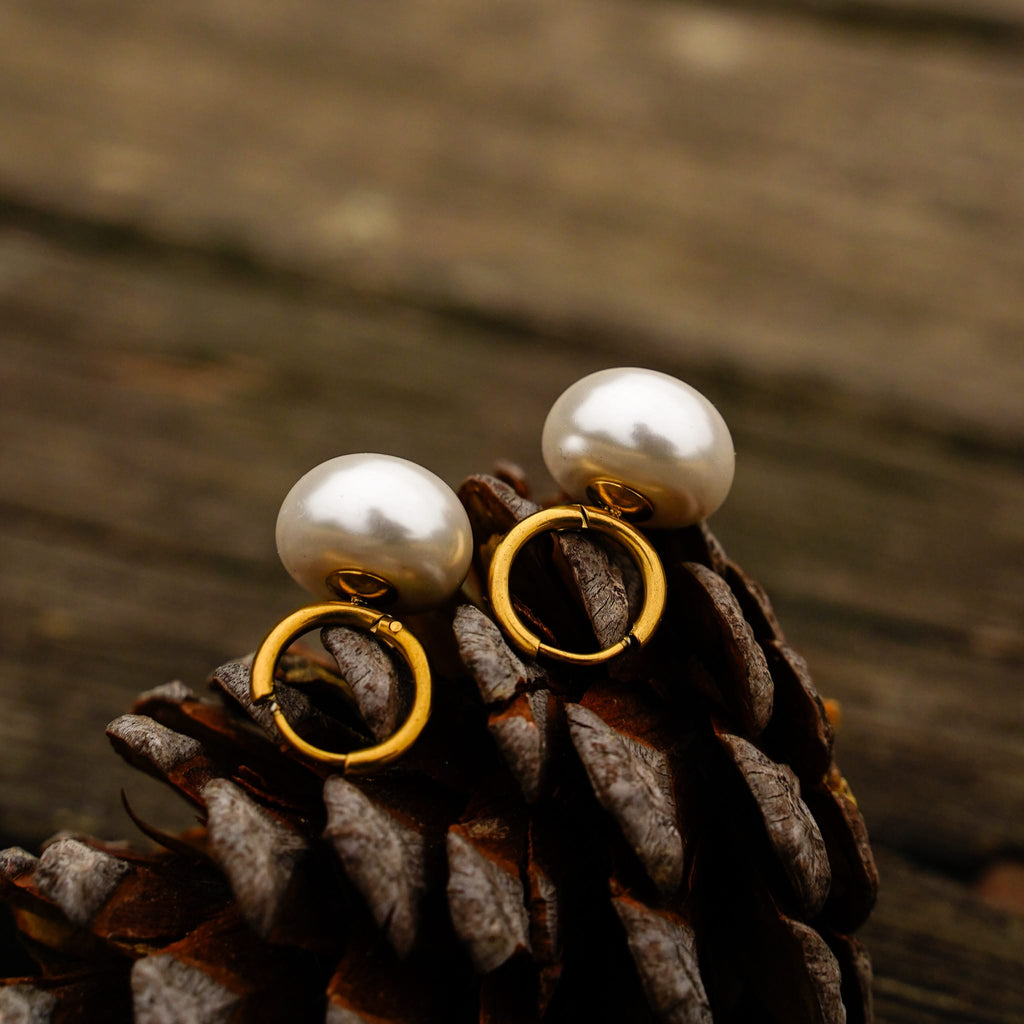 Earrings Cream Puff Earrings