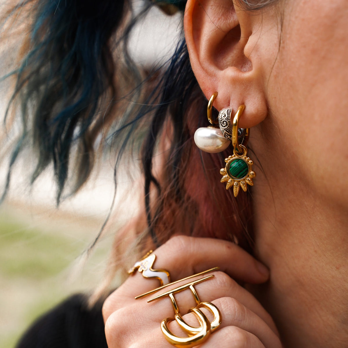 Earrings Cream Puff Earrings