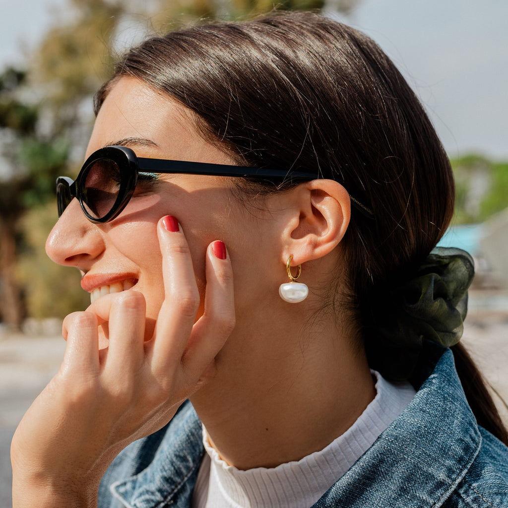 Earrings Cream Puff Earrings