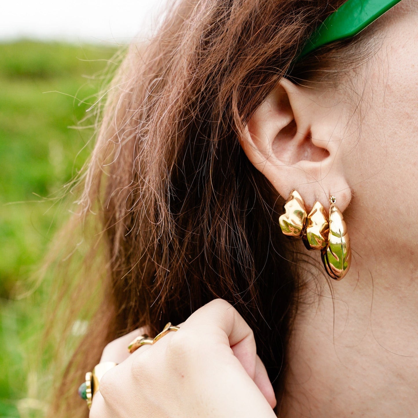 Earrings Gilded Teardrops Earrings