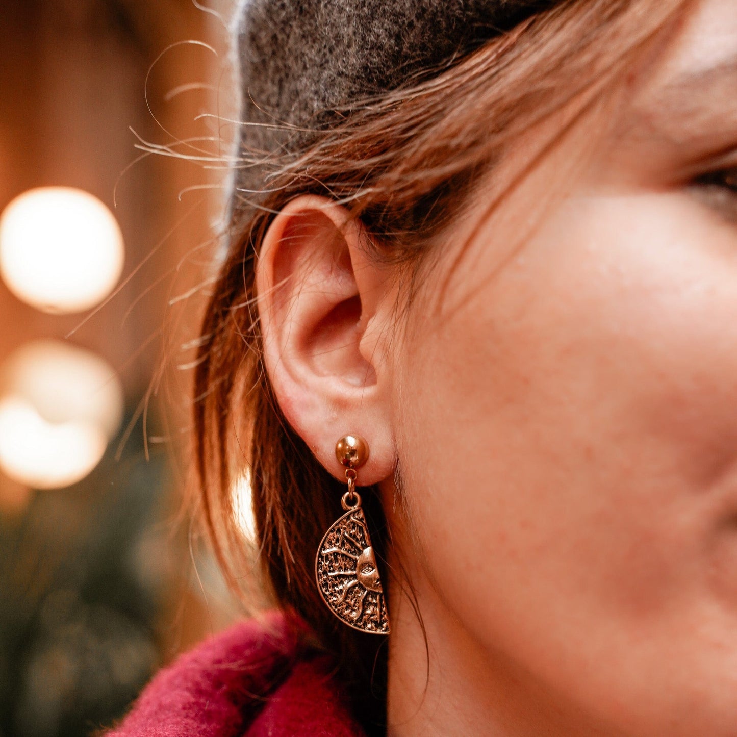 Earrings Golden Eclipse Earrings