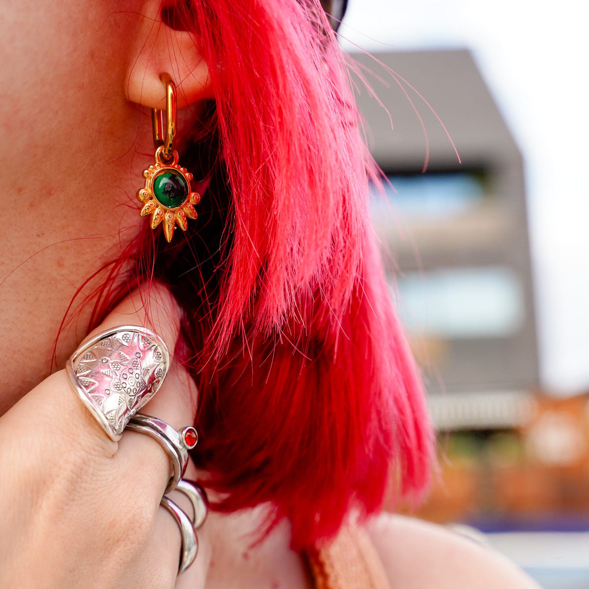 Earrings Lucky Green Earrings