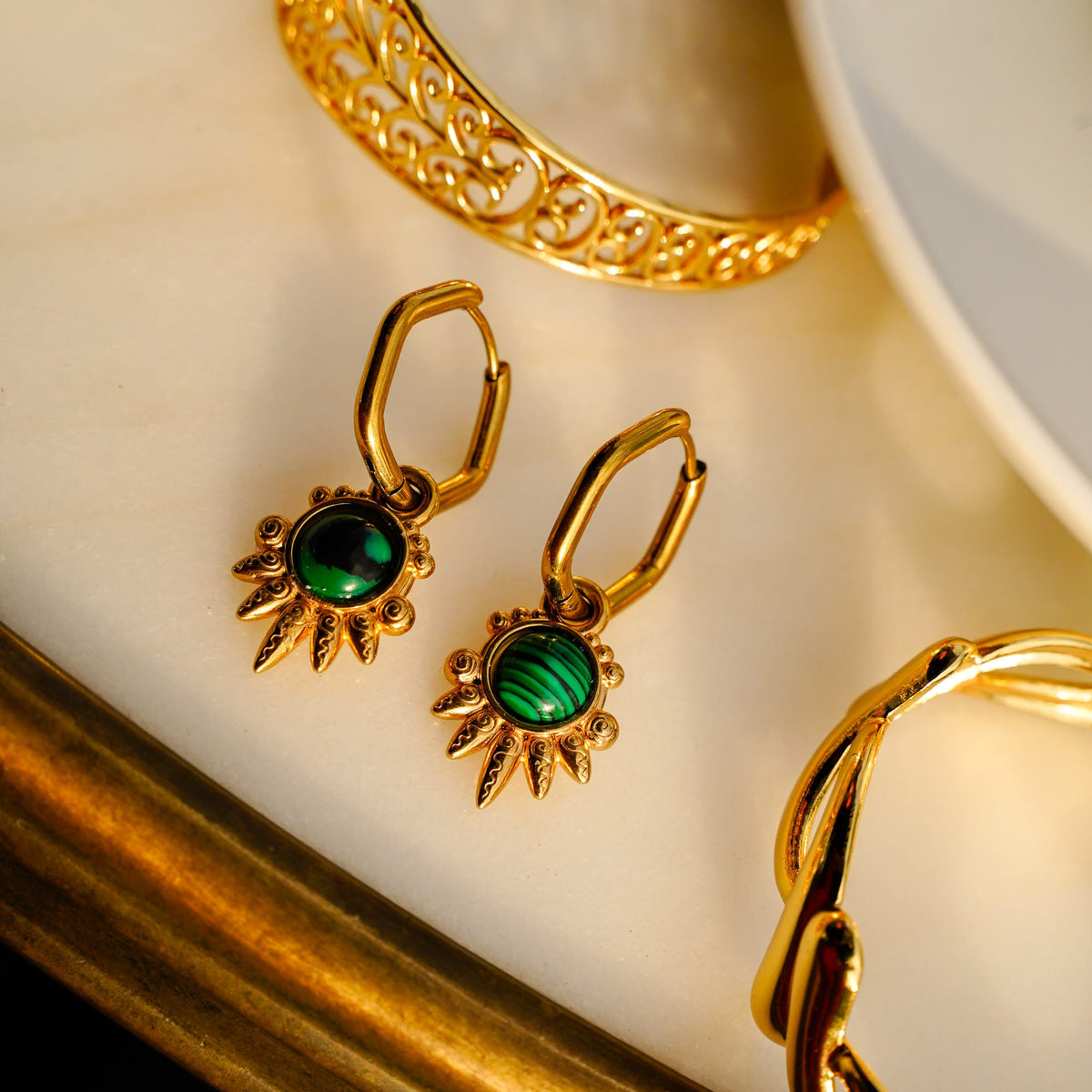 Earrings Lucky Green Earrings