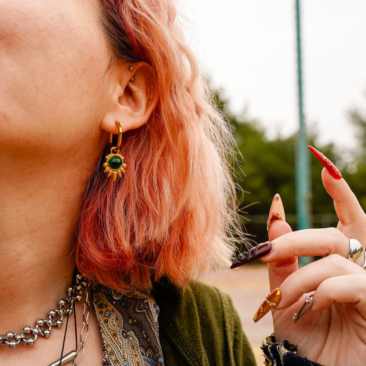 Earrings Lucky Green Earrings