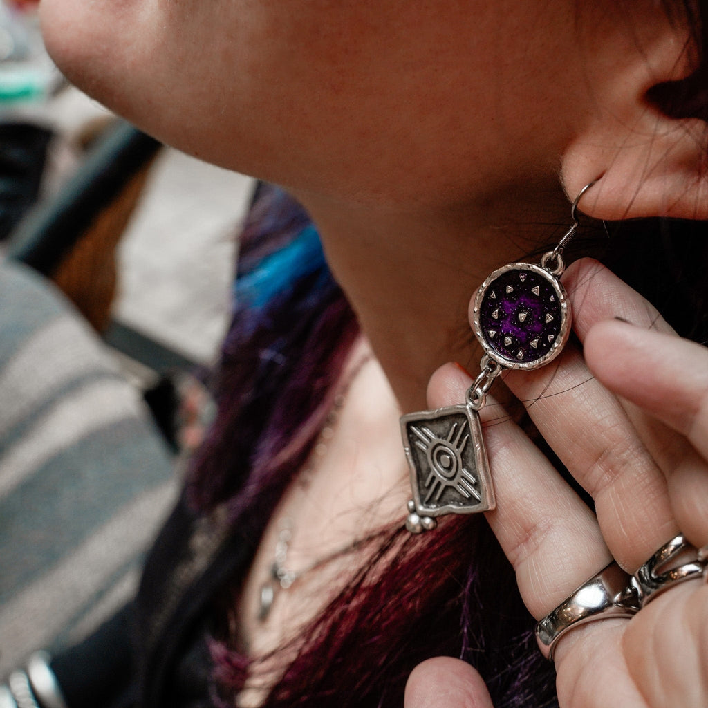 Earrings Purple Caravan Earrings