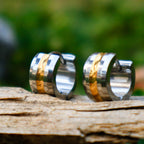Earrings Two-Tone Huggies Earrings