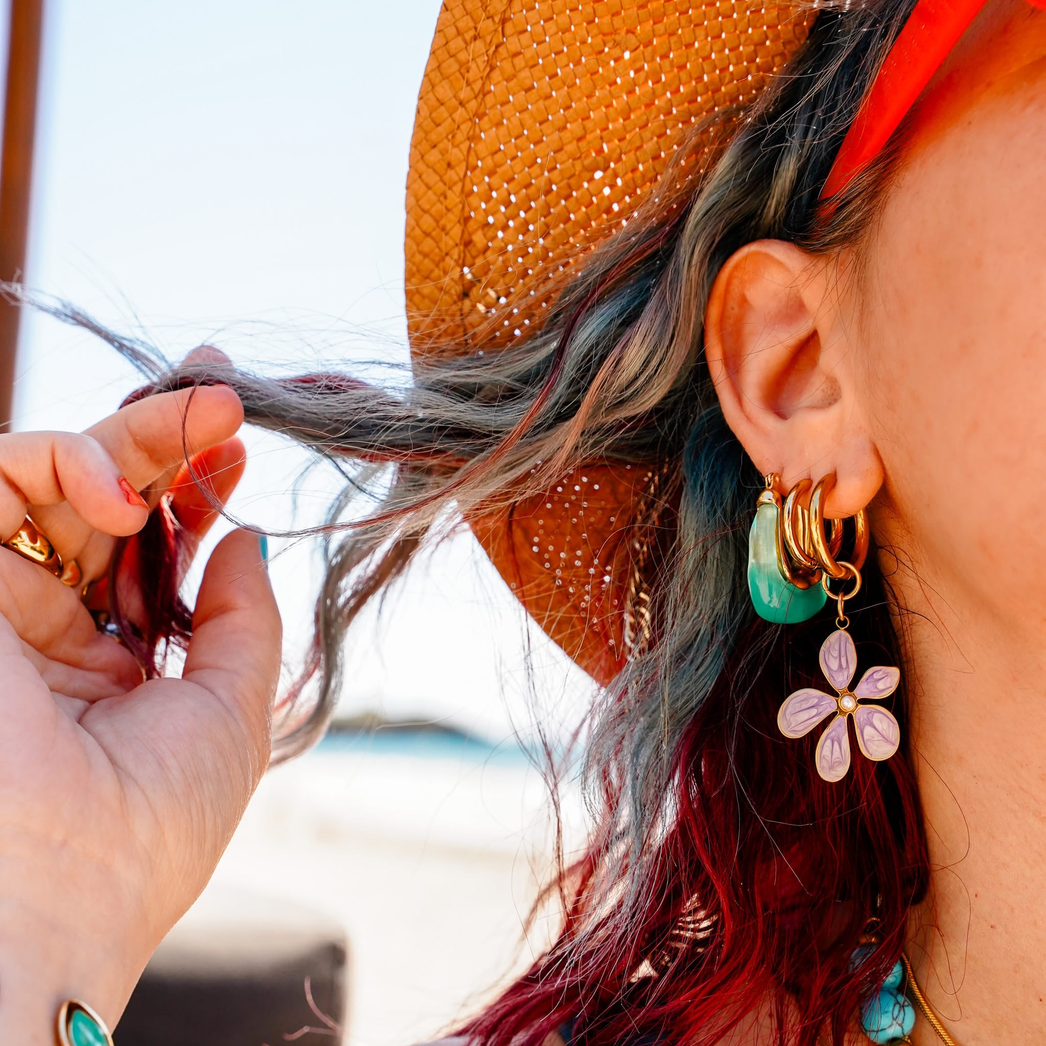 Earrings Violet Surf Earrings