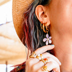 Earrings Violet Surf Earrings