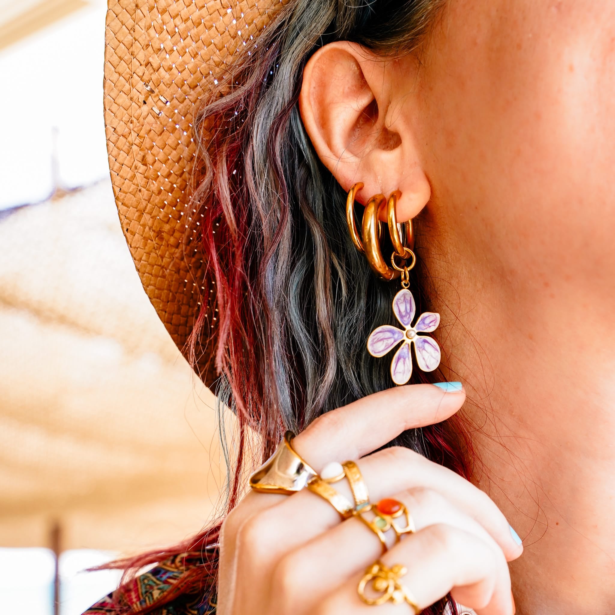 Earrings Violet Surf Earrings