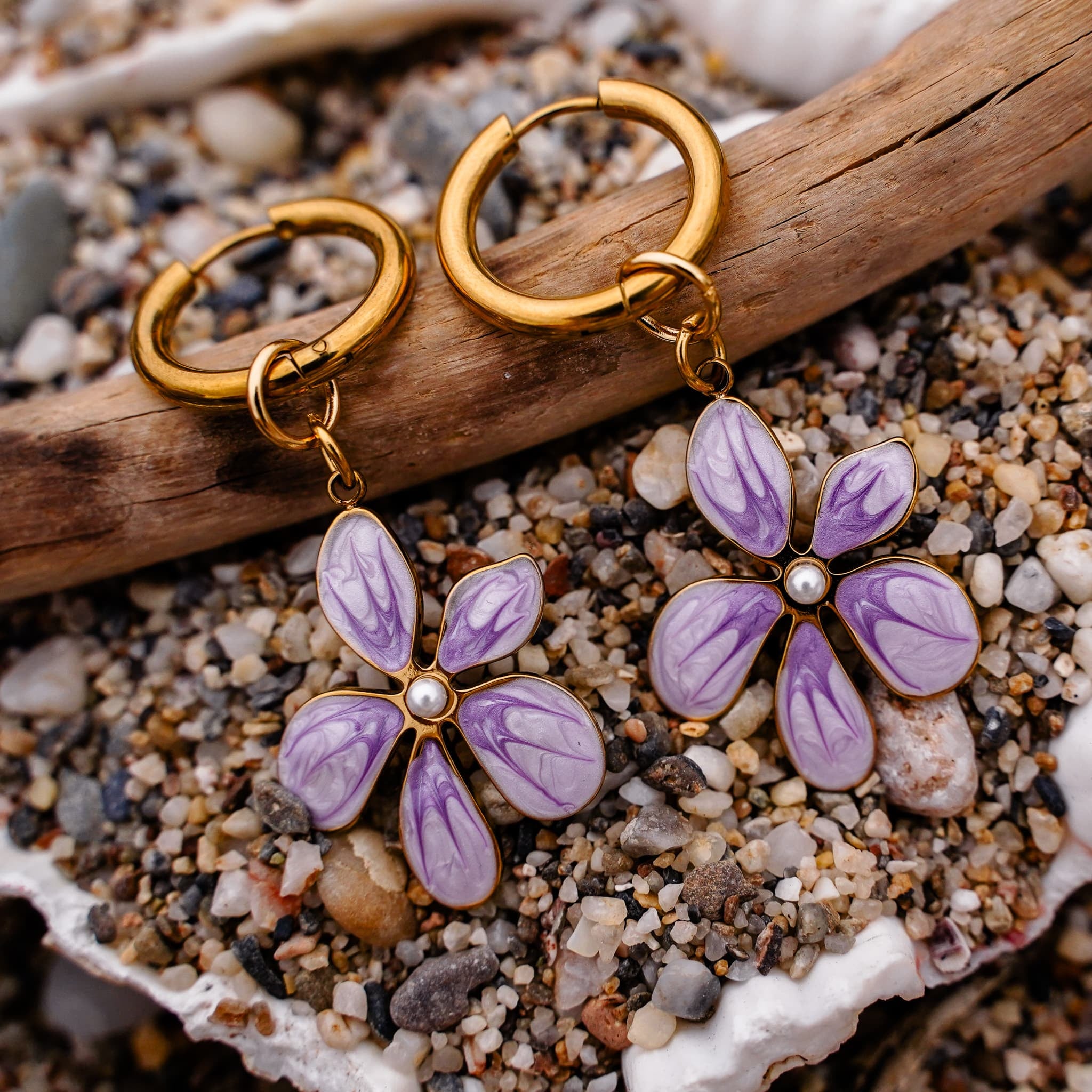 Earrings Violet Surf Earrings