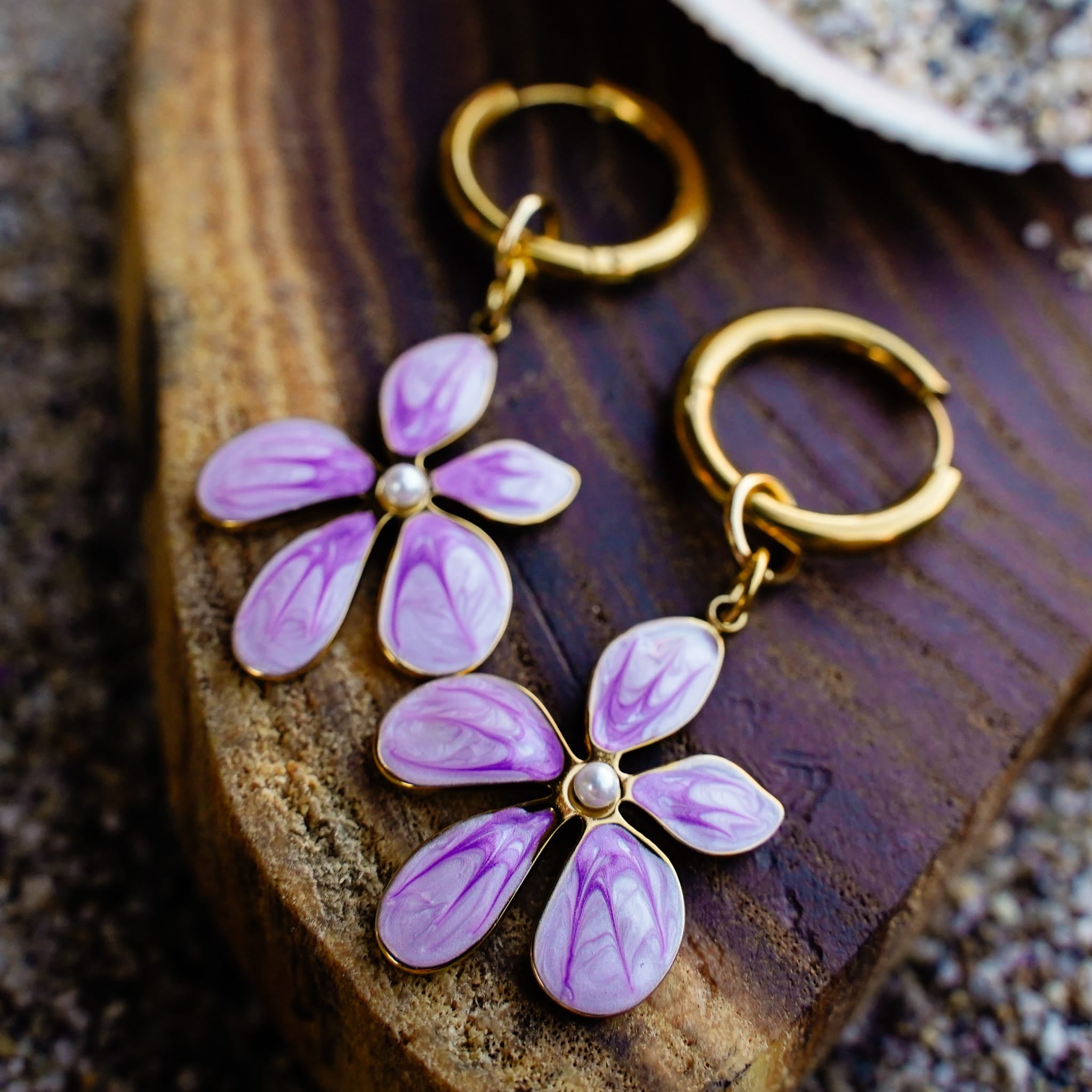 Earrings Violet Surf Earrings
