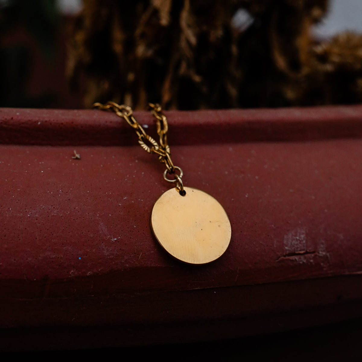 Engraved Engravable Golden Memory Necklace