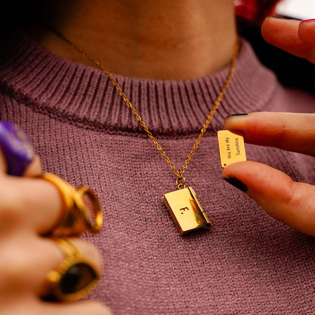 Engraved Engravable Love Note Necklace
