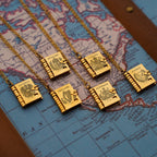 Engraved Engravable Passport Necklace