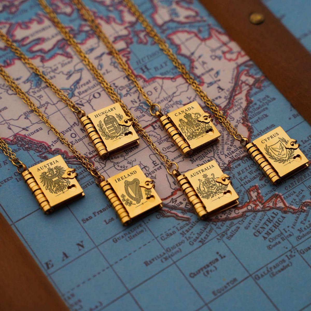 Engraved Engravable Passport Necklace
