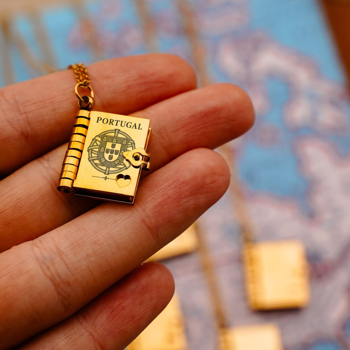 Engraved Engravable Passport Necklace