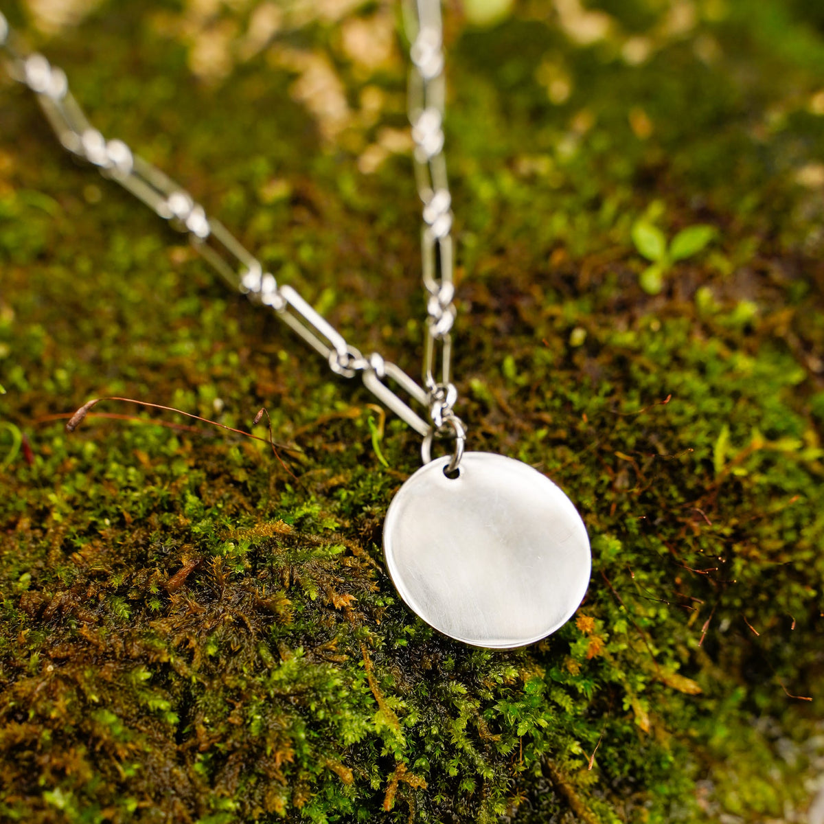 Engraved Engravable Silver Memory Necklace
