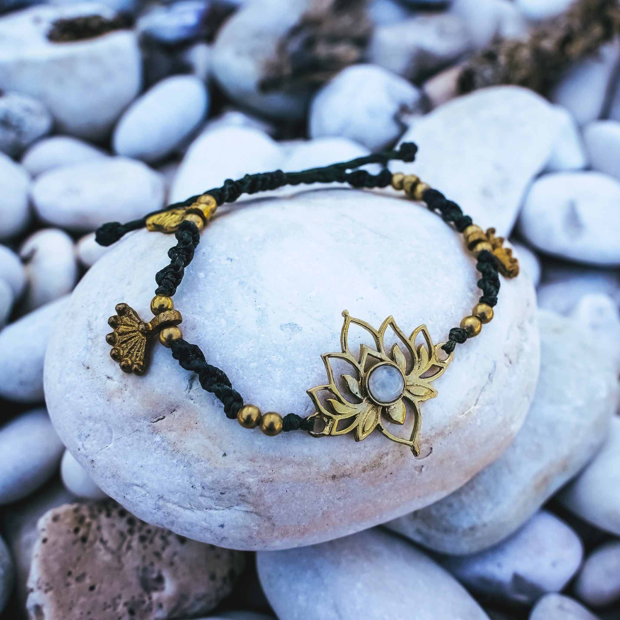 Ruby Lotus Bracelet - Gold - Designer Bracelets | Azza Fahmy Jewellery