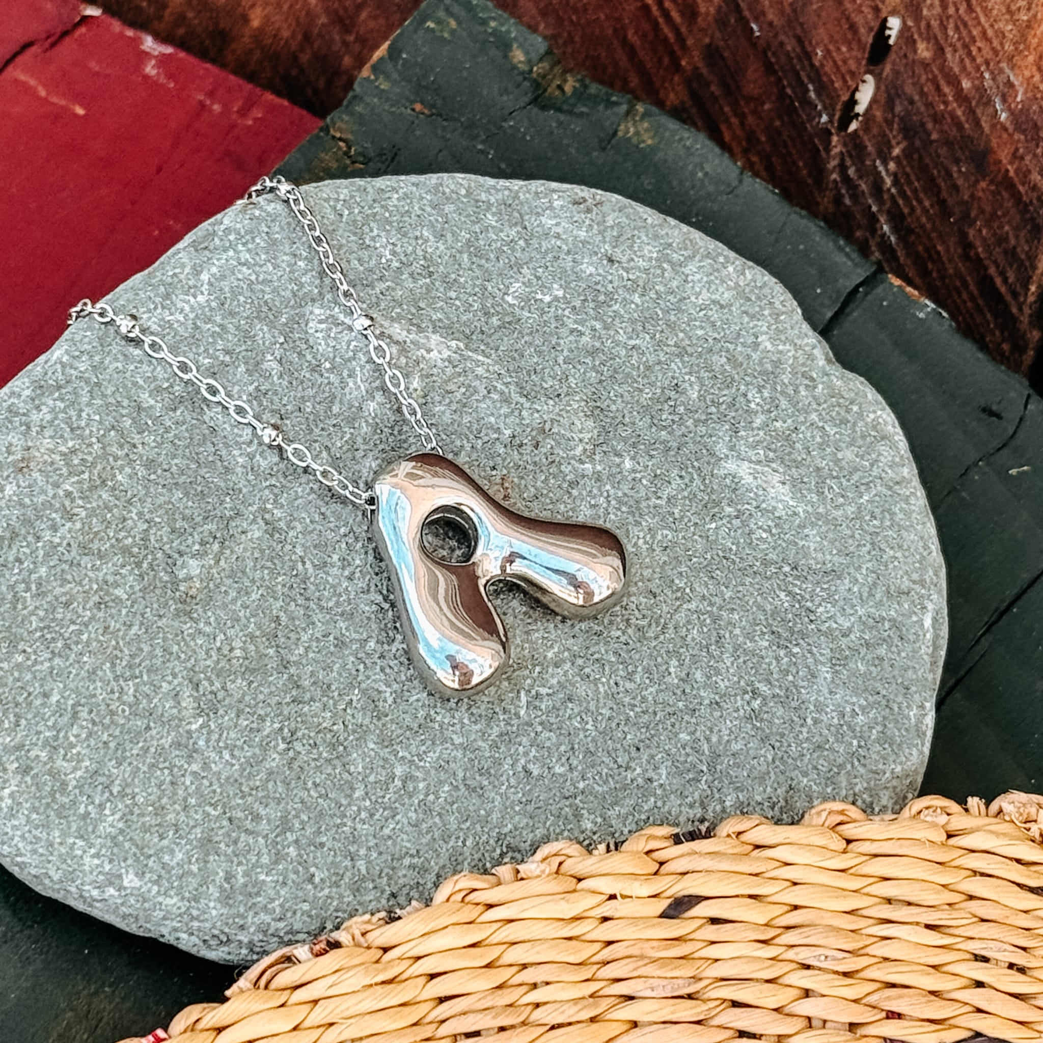 Necklaces A Monogram Silver Necklace