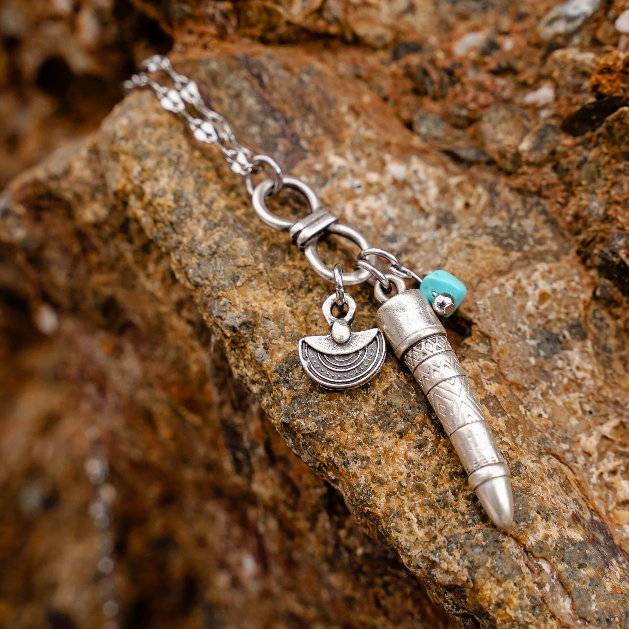 Necklaces Aztec Bullet Necklace