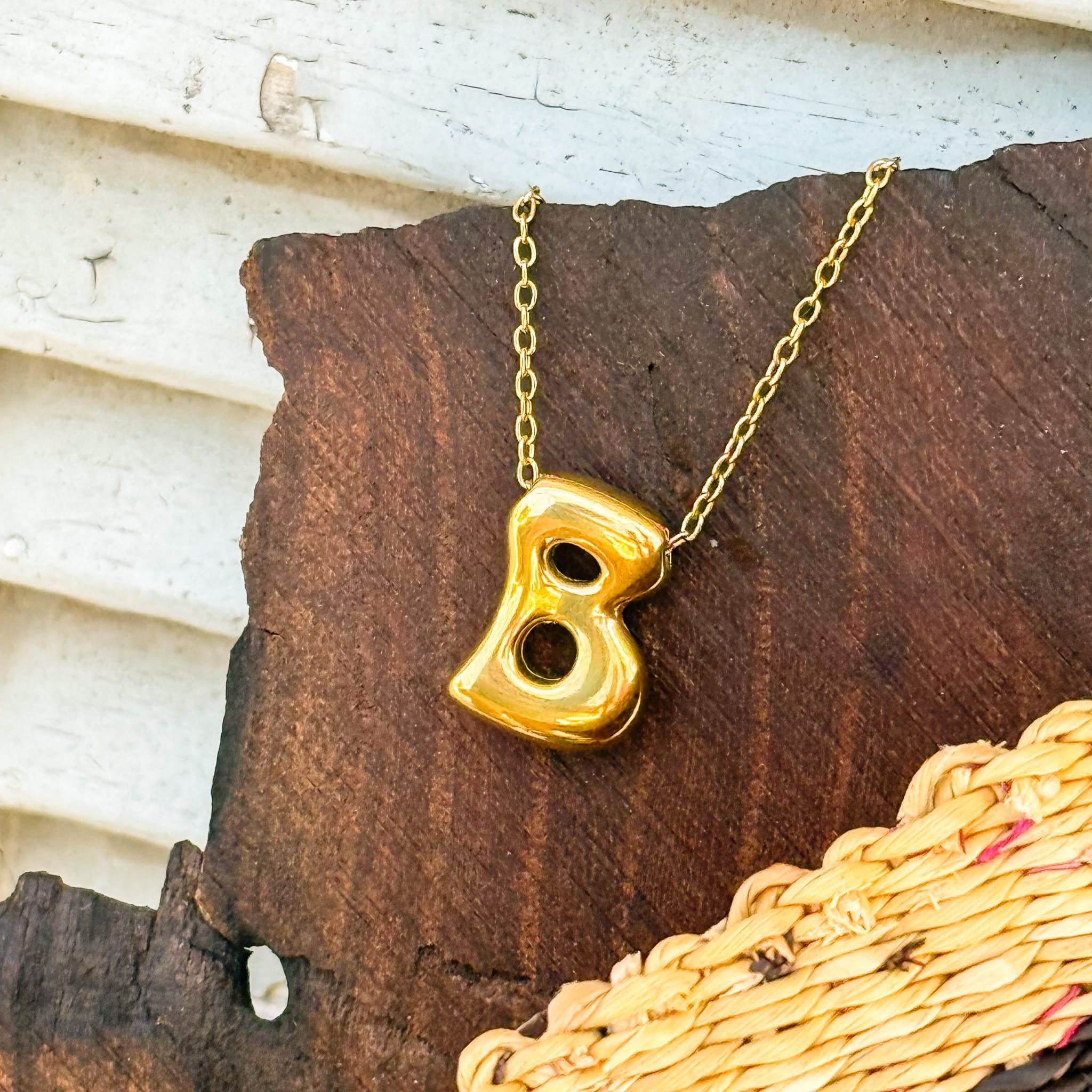 Necklaces B Monogram Gold Necklace