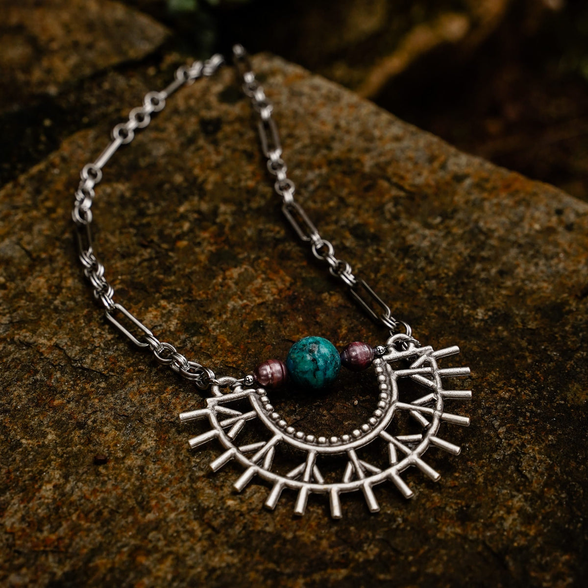 Necklaces Blue Aura Necklace