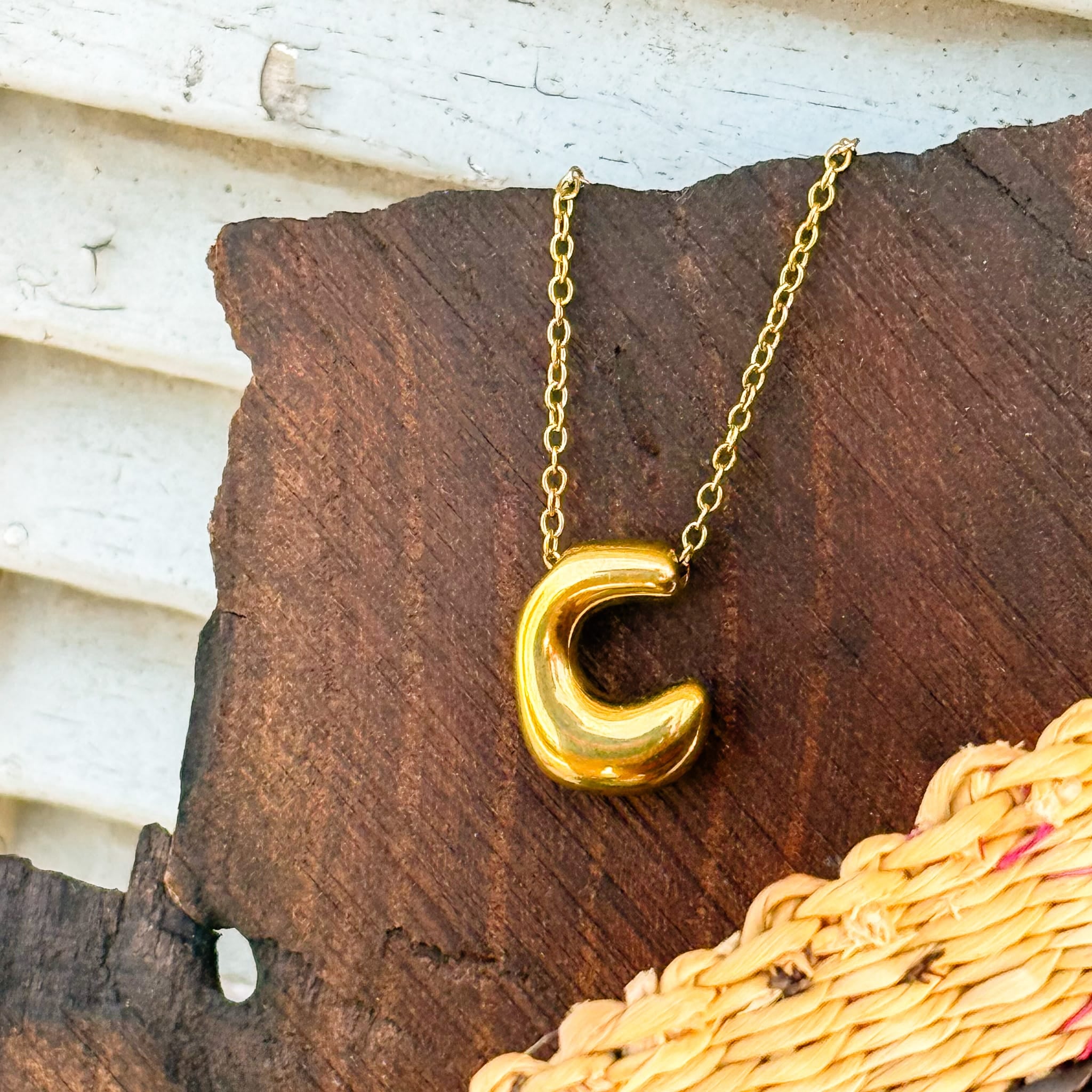 Necklaces C Monogram Gold Necklace
