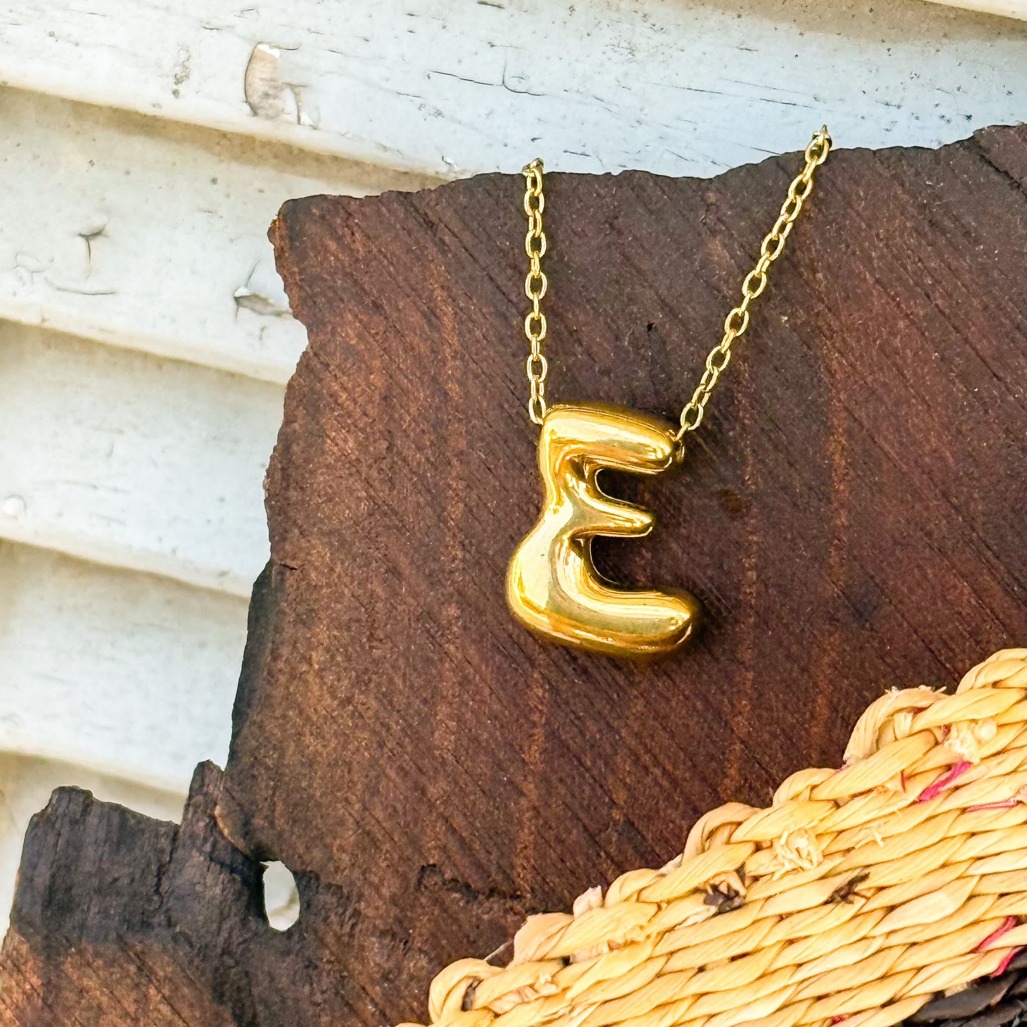 Necklaces E Monogram Gold Necklace