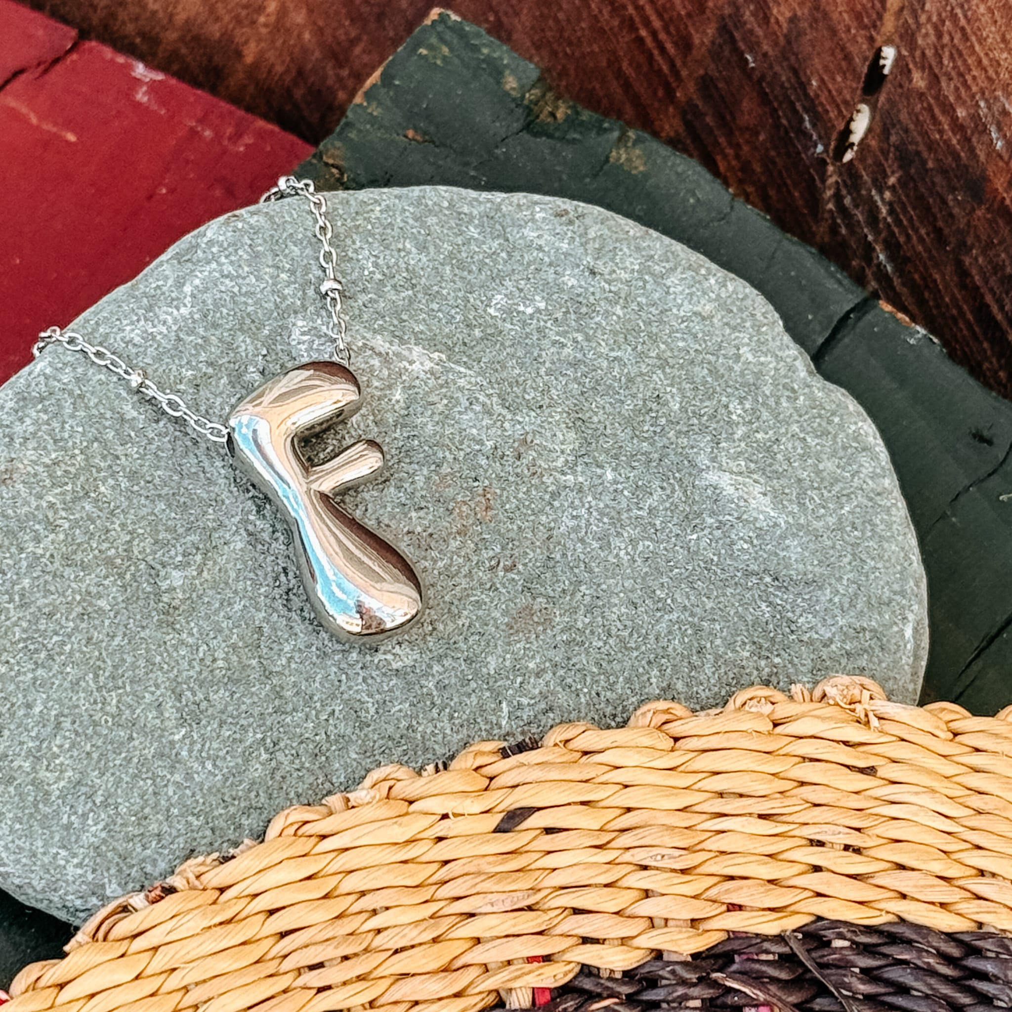 Necklaces F Monogram Silver Necklace