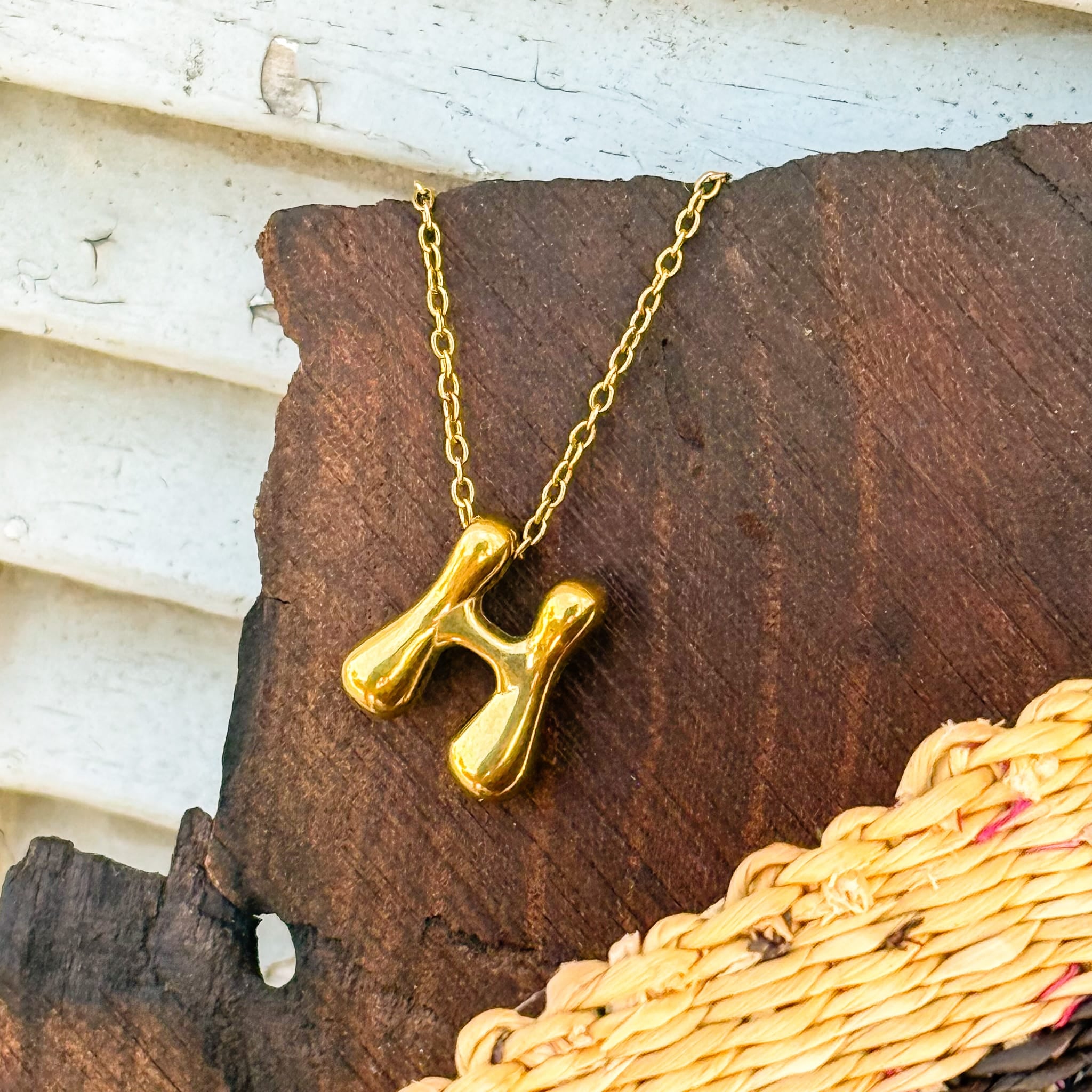 Necklaces H Monogram Gold Necklace