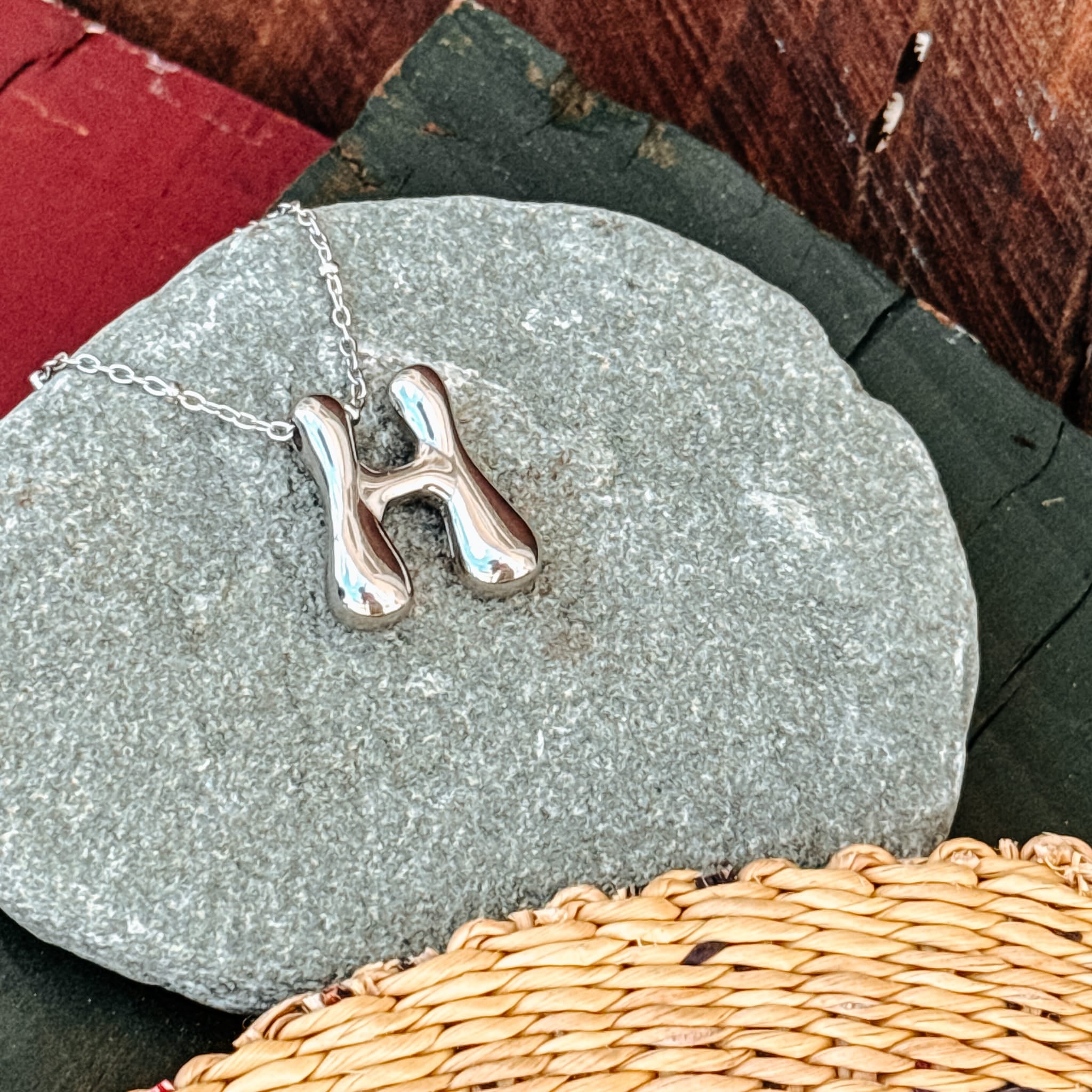 Necklaces H Monogram Silver Necklace