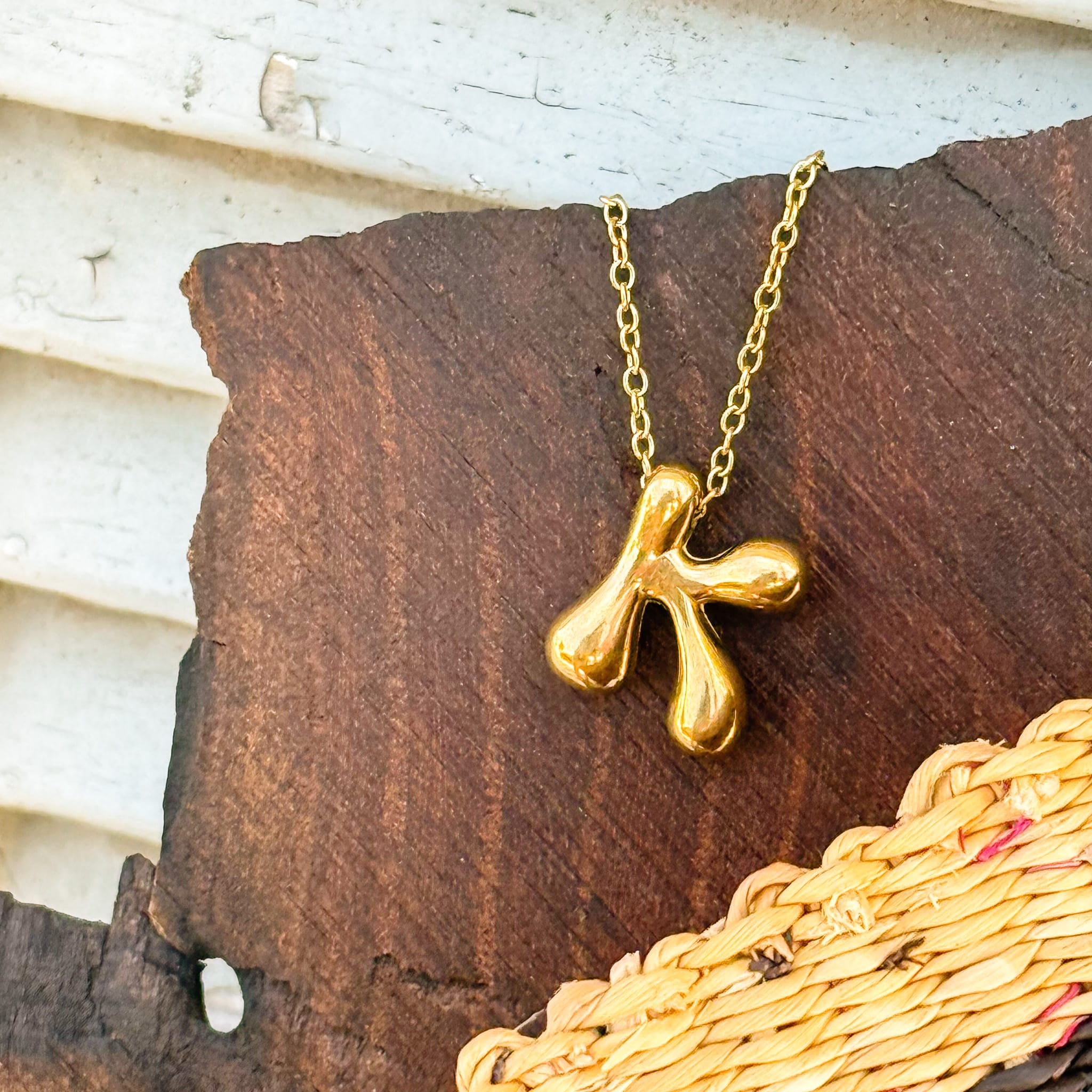Necklaces K Monogram Gold Necklace