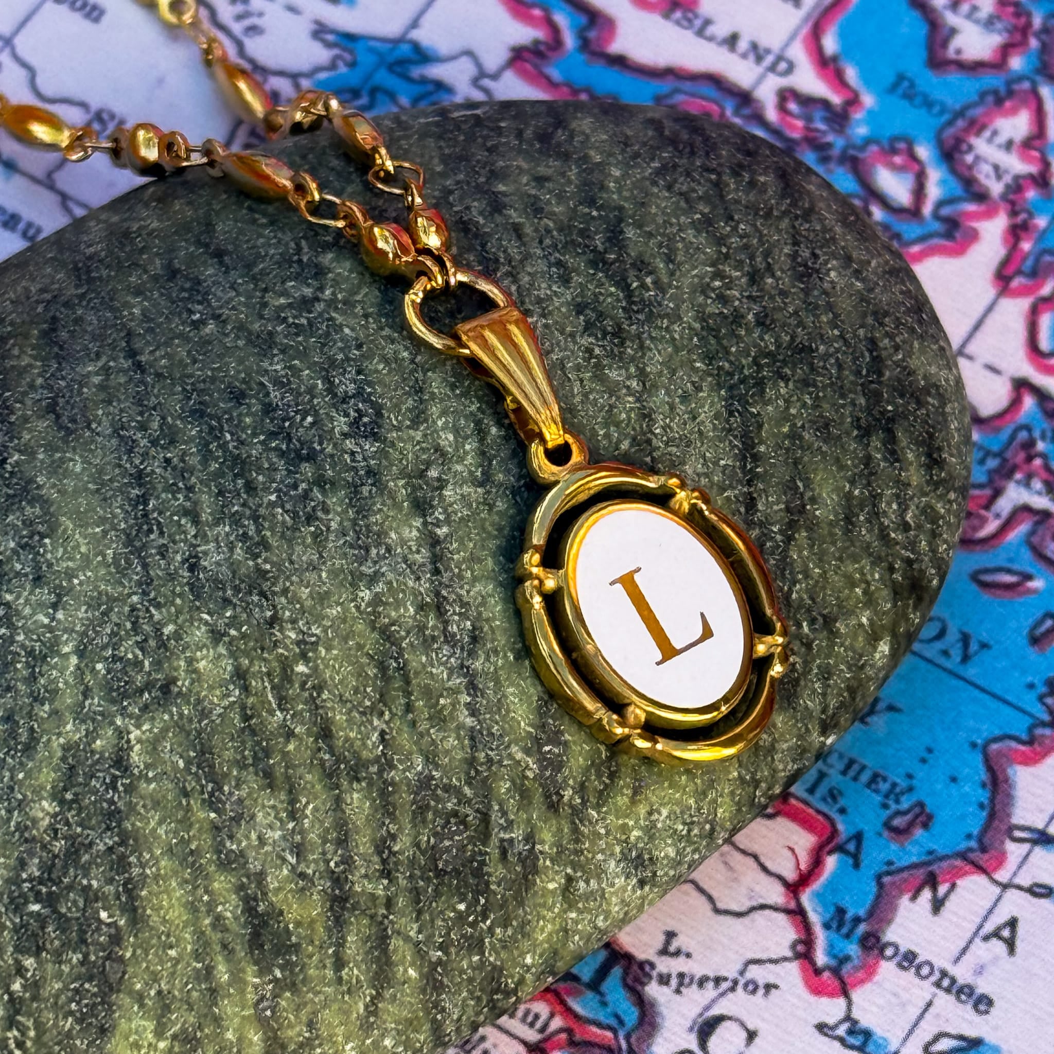 Necklaces L Engravable Secret Message Necklace