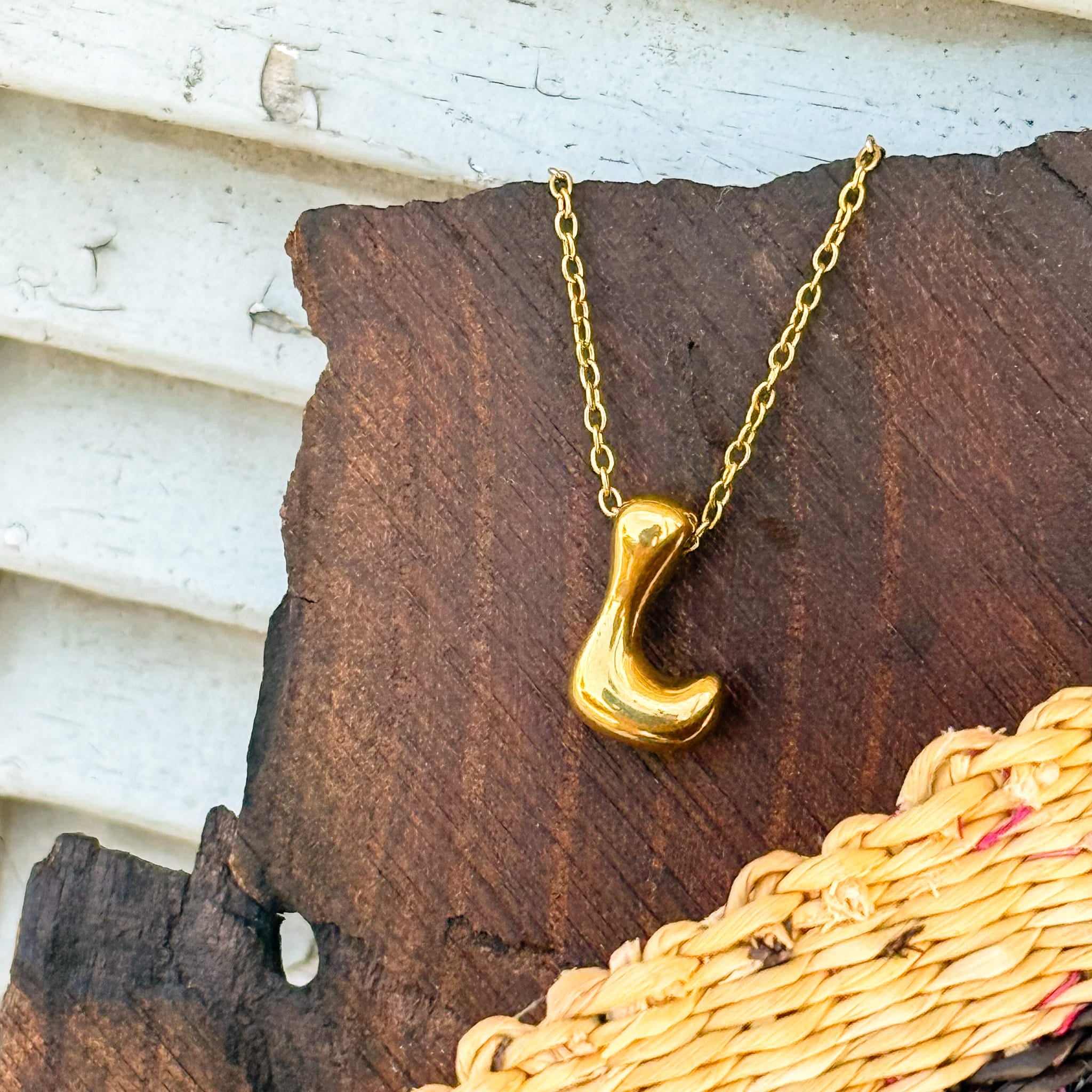 Necklaces L Monogram Gold Necklace