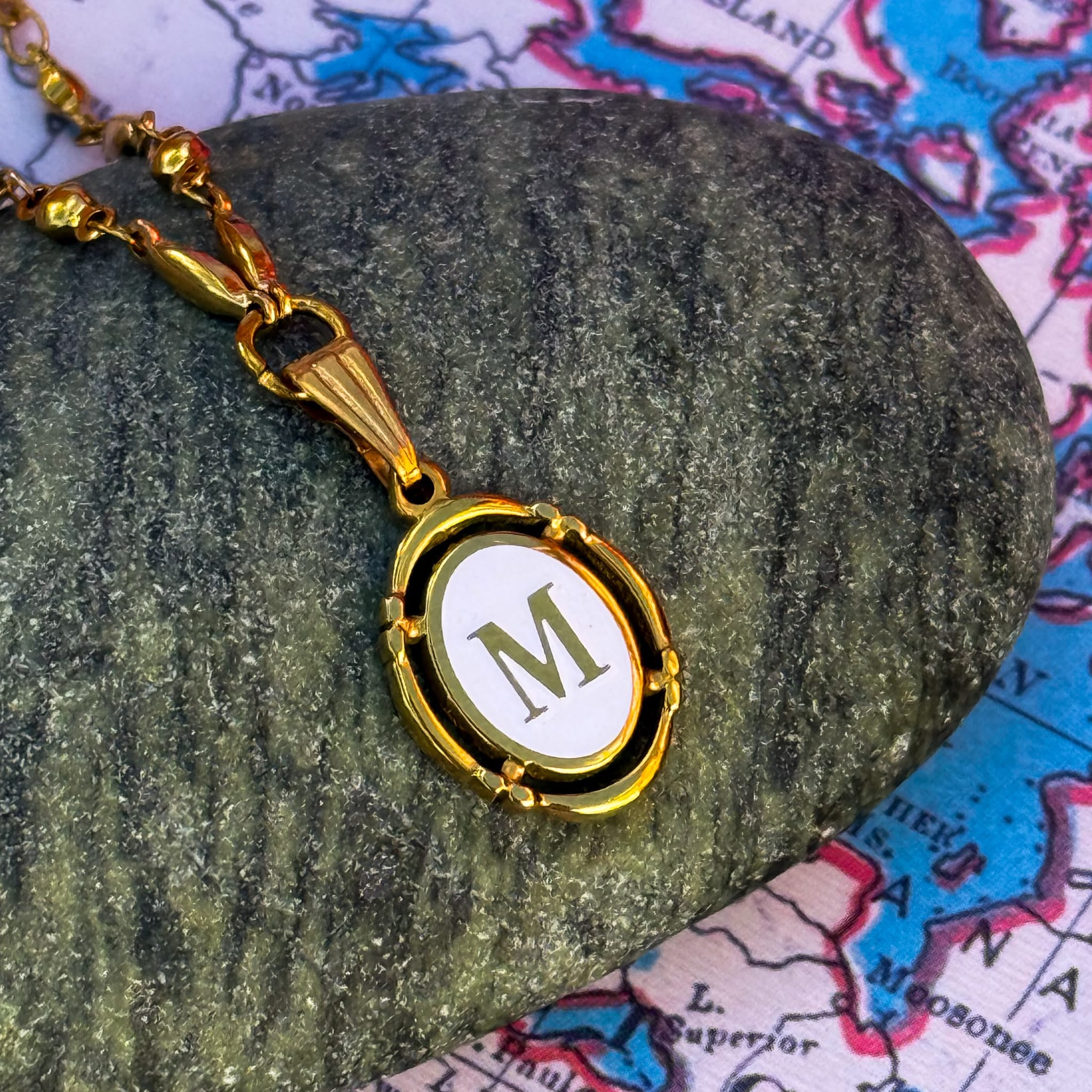 Necklaces M Engravable Secret Message Necklace