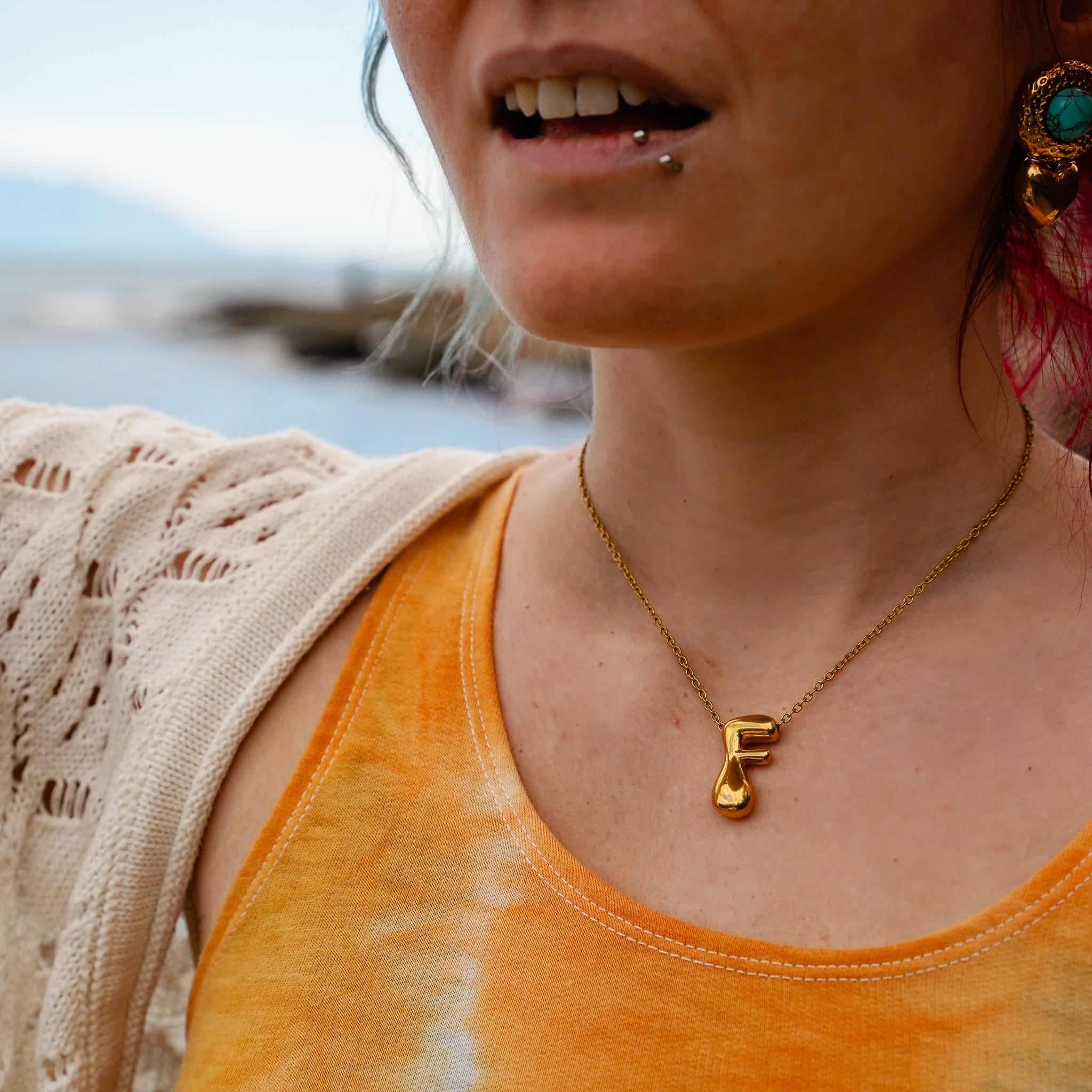 Necklaces Monogram Gold Necklace