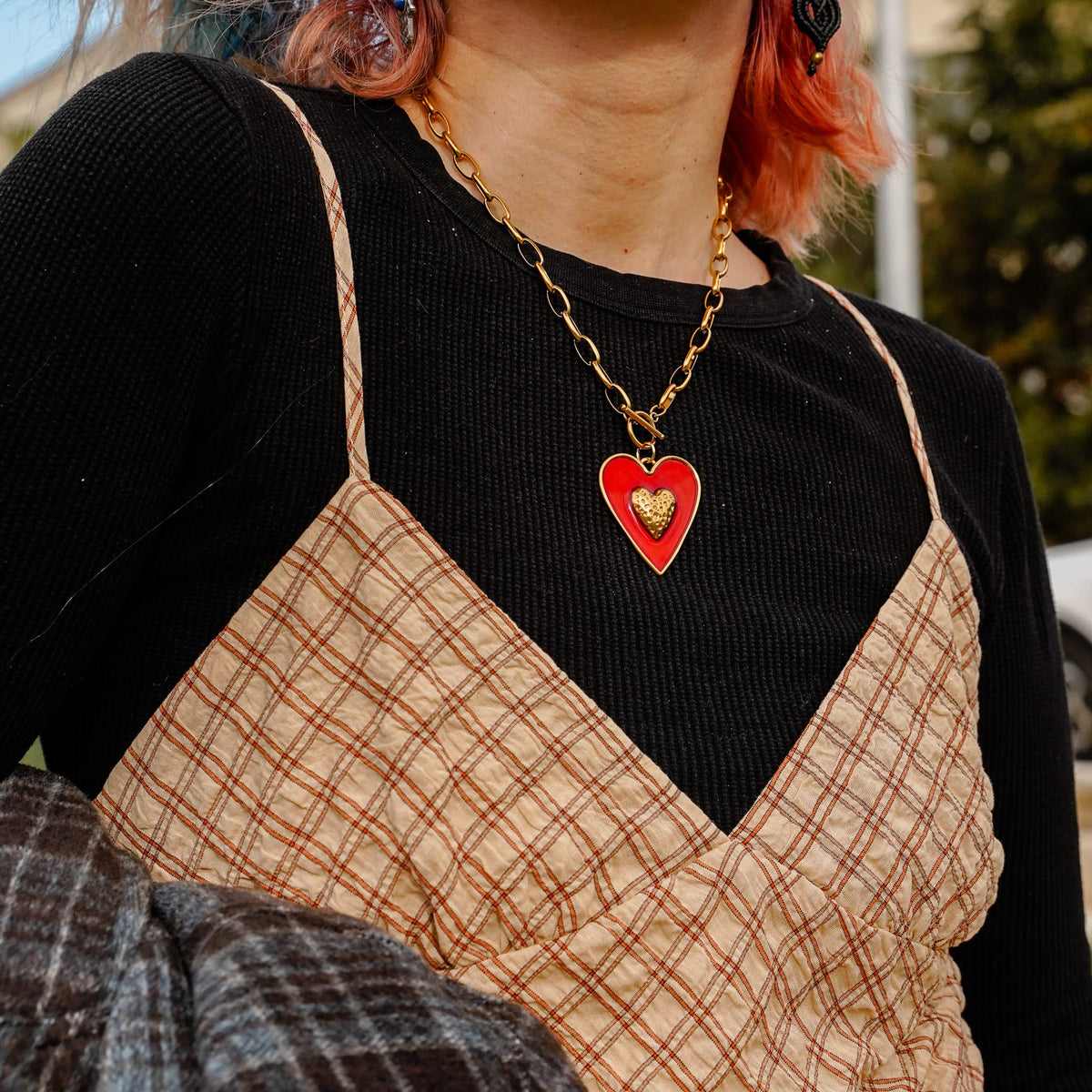 Necklaces Red Flag Necklace