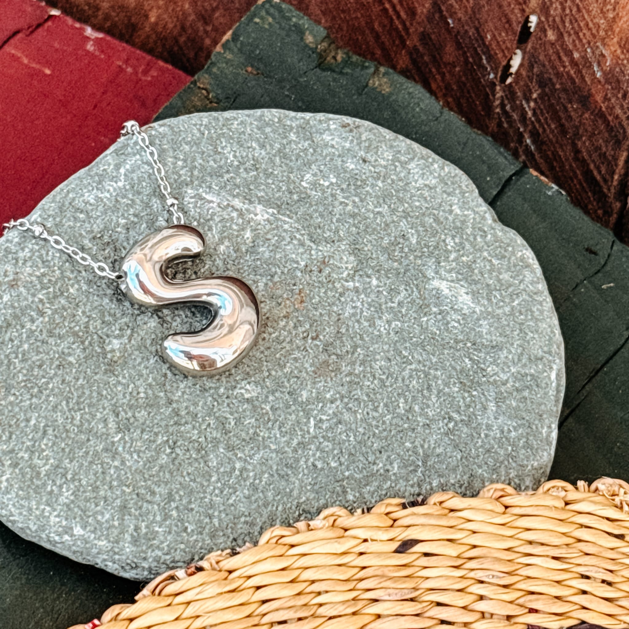 Necklaces S Monogram Silver Necklace