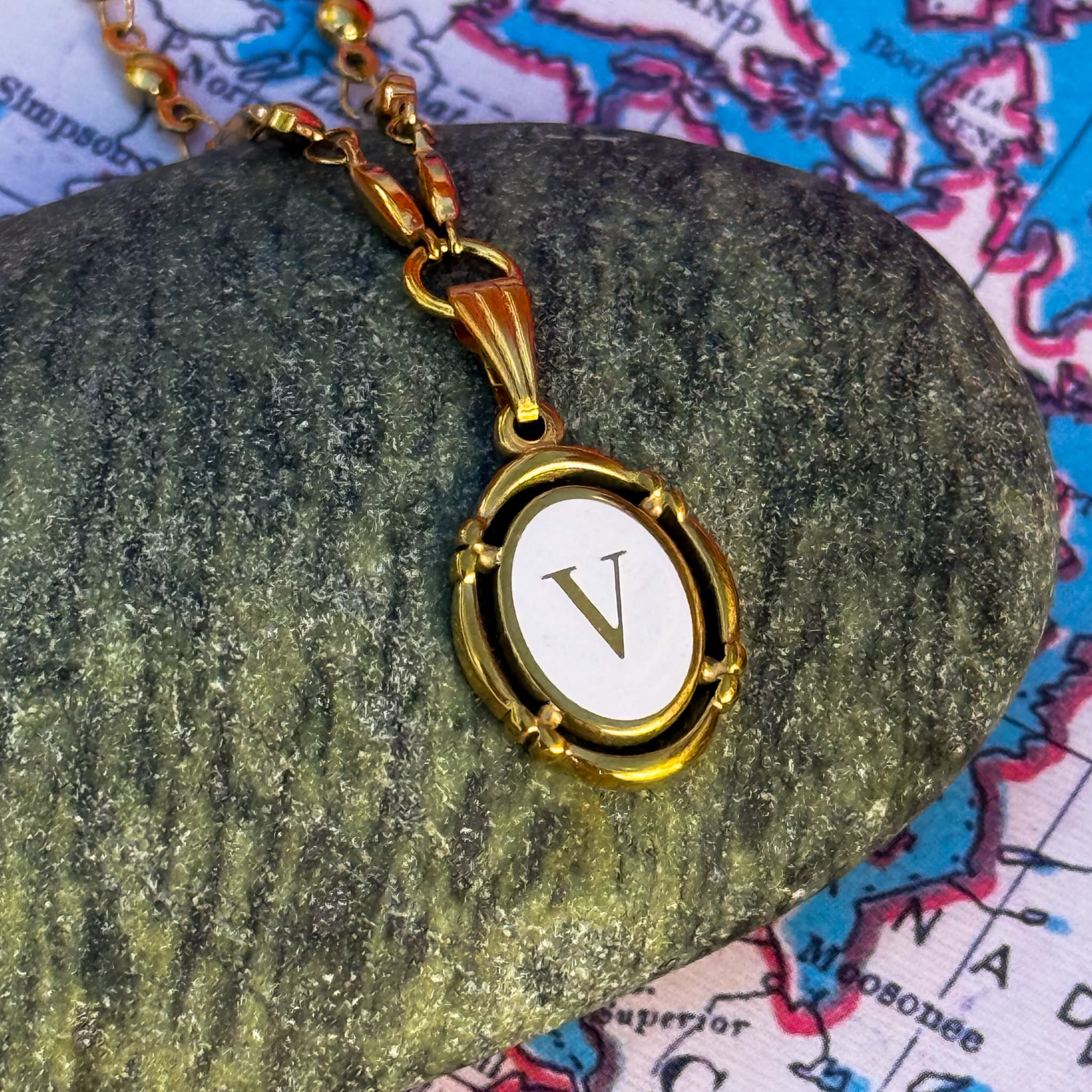 Necklaces V Engravable Secret Message Necklace